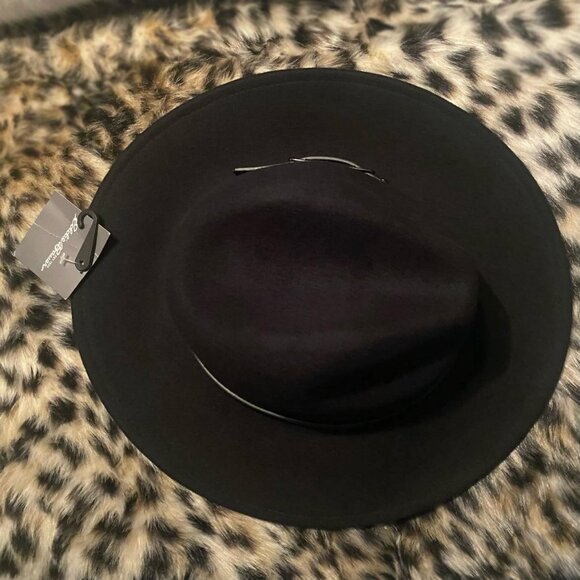 SOLD - NWT Eddie Bauer Women's Wool Felt Wide Brim Hat Black Small / Medium - Picture 3 of 10